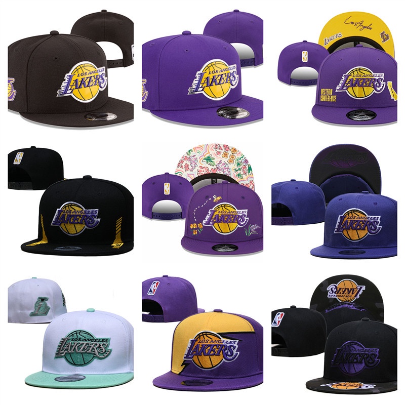 NBA Los Angeles Lakers 洛杉磯湖人 可調整平沿帽 棒球帽 籃球愛好者帽子