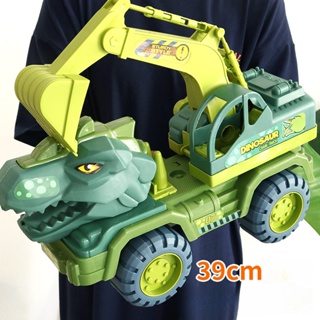 sycola恐龍工程車挖掘機運輸卡車貨車小汽車男孩玩具車變形車