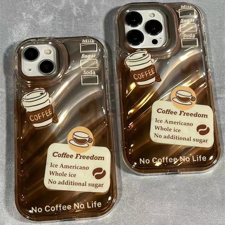 【暈染美式咖啡】適用於iPhone15/14promax蘋果13手機殼11/12新款xs/xr高級7/8plus/se2