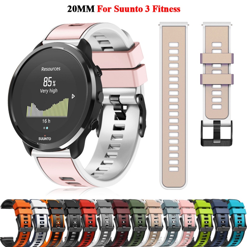 適用頌拓 Suunto 3 Fitness 矽膠錶帶 鬆拓 3 Fitness 20mm 替換腕帶