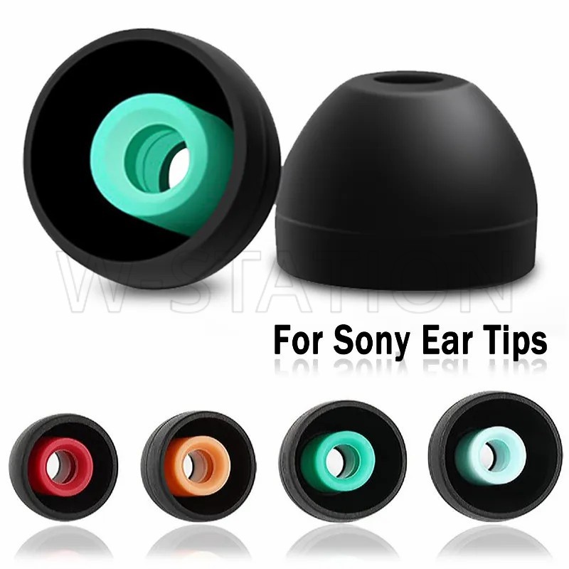 1 對替換軟矽膠耳塞/耳塞兼容索尼耳機/舒適降噪墊耳塞/耳機配件