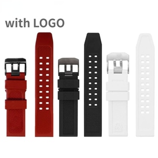 23 毫米橡膠錶帶配件,適用於 Luminox 錶帶 3051 8800 3080 柔軟防水運動矽膠錶帶,帶徽標