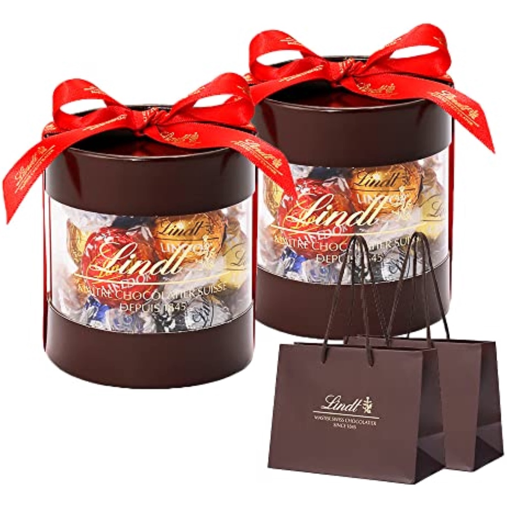 Linz Lindt巧克力母亲节礼物礼品礼品盒12件×2盒套装购物袋S×2分[直接来自日本]