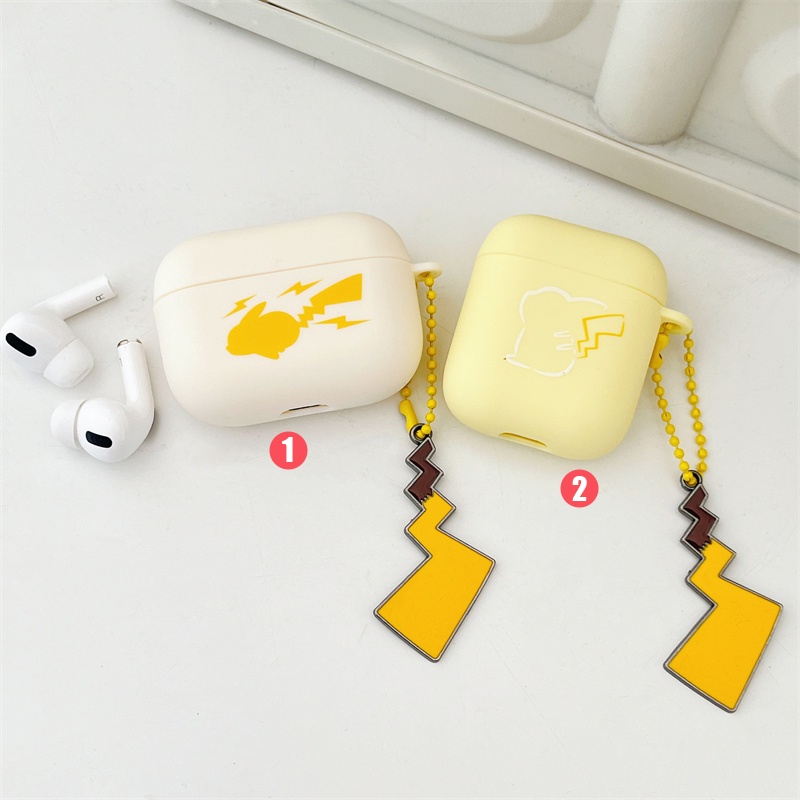 全新 AirPods 保護套 TPU 一代保護套(第 3 代)Pro 第 2 代 1/2 黃色可愛精靈吊墜全包保護無線耳