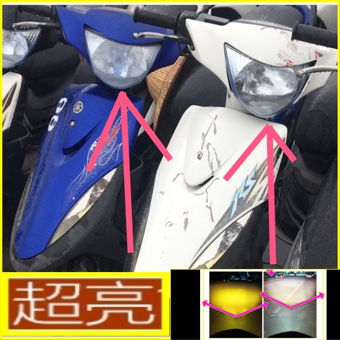 RS100 山葉 小盤 小魚眼 超亮機車H6單爪小盤小皿P15D H4三爪HS1 BA20D 迷你雙光魚眼LED大燈