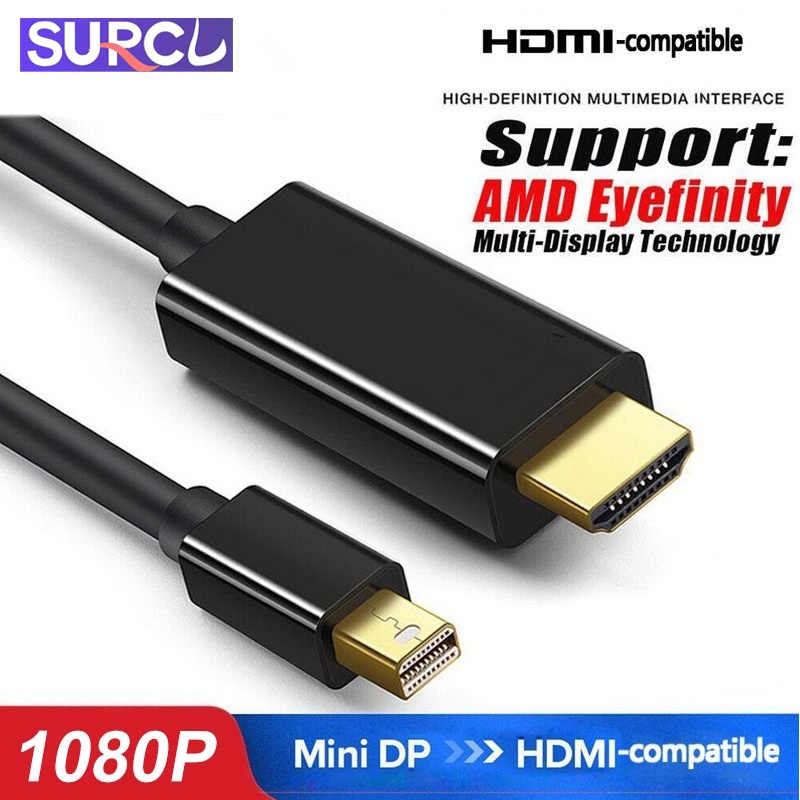 Mini Displayport 到 HDMI 電纜 1080P/HD Thunderbolt 2 迷你顯示端口適配器線