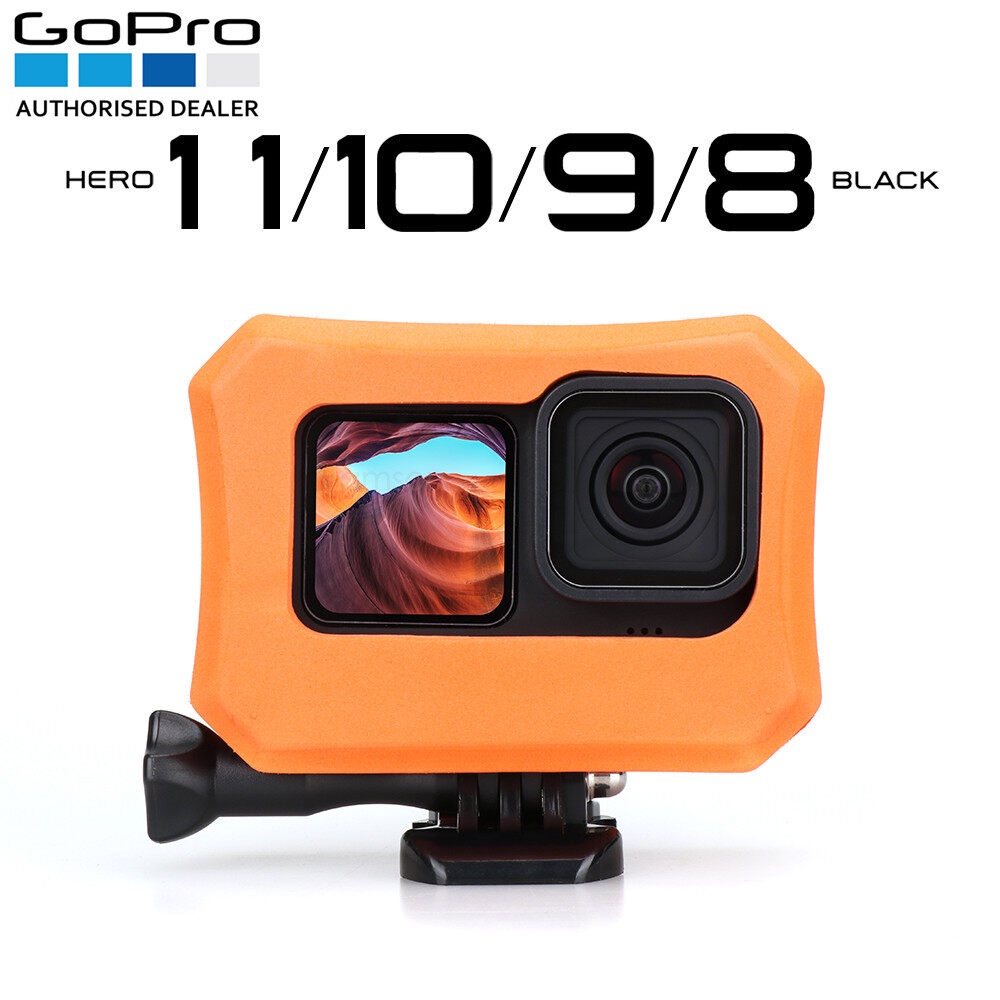 Gopro Hero 11 10 9 黑色 8 相機橙色浮球保護套 Gopro 配件潛水沖浪浮動保護套