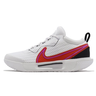 Nike 網球鞋 M Zoom Court Pro HC 白 紅 大勾勾 男鞋 運動鞋 【ACS】 DV3278-100