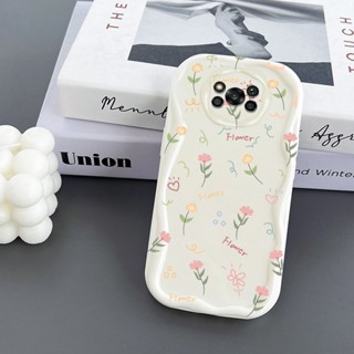 XIAOMI YBD 可愛波浪手機殼適用於小米 POCO X3 Pro POCO X3 NFC 小鮮花可愛小狗圖案矽膠材