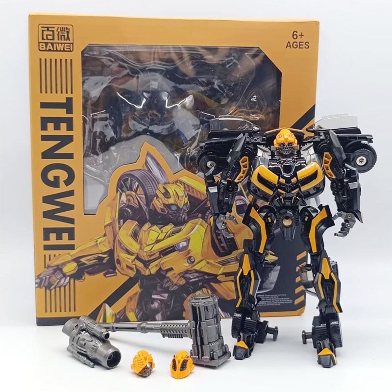 16 厘米變形金剛大黃蜂兒童玩具公仔雪佛蘭 Camaro 汽車到機器人機器黑暗大黃蜂可動人偶