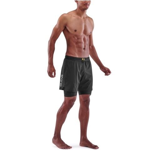 澳洲【SKINS】訓練級二合一壓縮短褲(男)2色 ST0030107