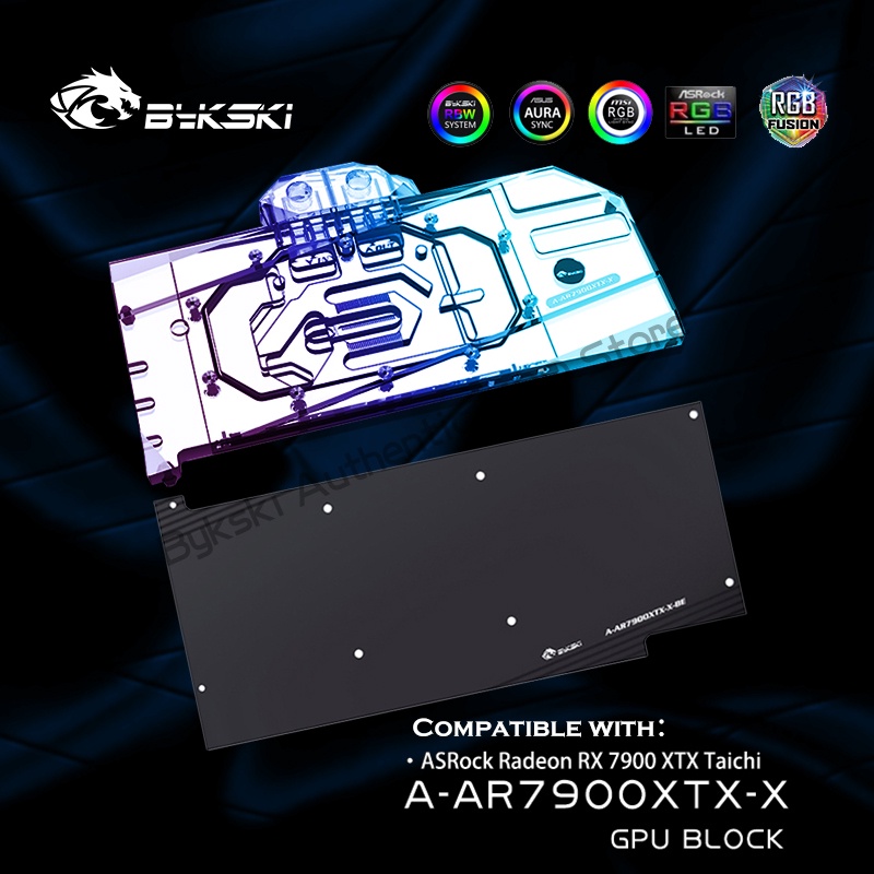 Bykski A-AR7900XTX-X 7900 水冷頭適用於華擎 AMD Radeon RX7900 XTX Tai