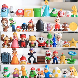 瑪利歐 馬力歐 Mario 超級瑪麗奧手辦公仔模型馬里奧玩具蛋糕烘焙裝飾擺件禮物兒童玩具
