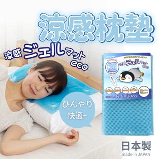 【現貨】日本製 涼感枕頭墊 涼感墊 冷凝膠枕 枕墊 涼枕 降溫冰墊 凝膠散熱墊 冰涼墊 降溫神器 夏天必備艾樂屋家居館