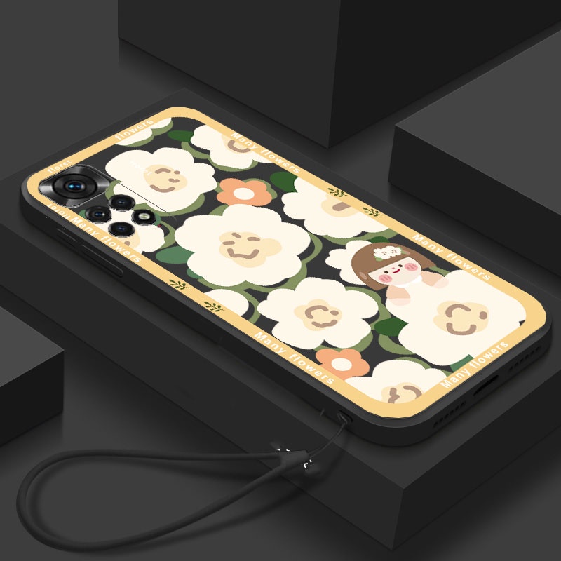 XIAOMI MI Flower 可愛女孩 Tpu 手機殼 Redmi Note 7 K60 Pro K50 Ultra