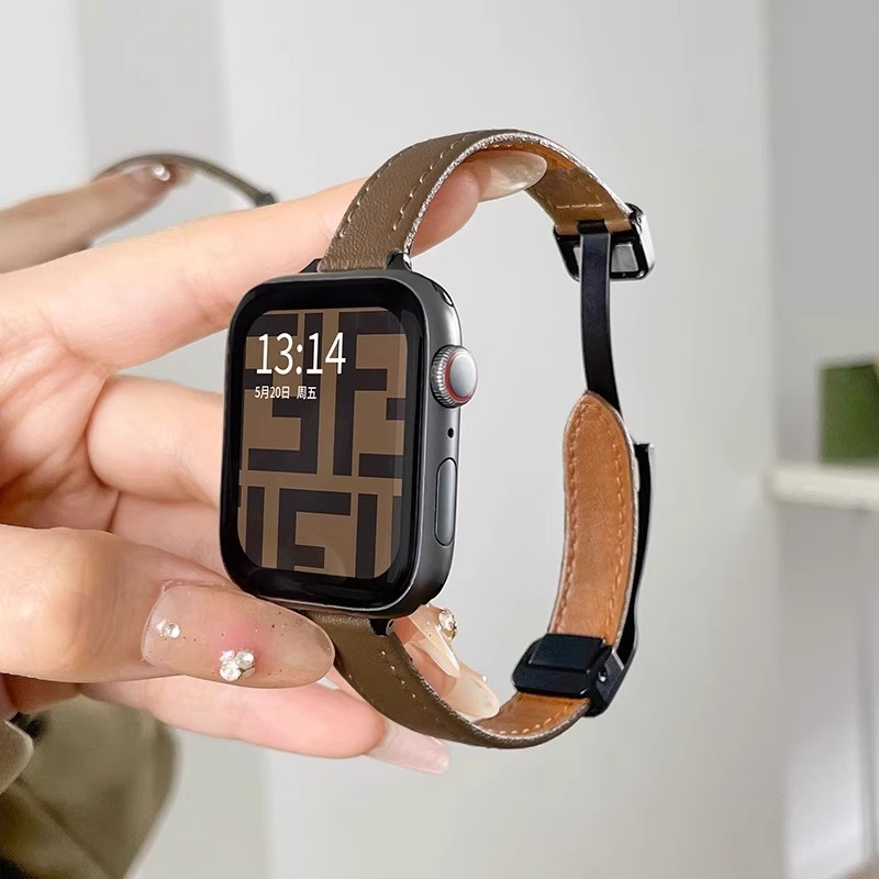 Redmi watch3摺疊磁吸扣新款錶帶+金屬框適用紅米Redmi watch 3/3 active手錶帶腕帶女真皮質