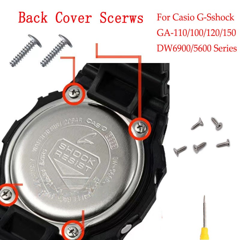 卡西歐 G-Shock GA-110/120/150 DW-6900/5600 系列金屬手錶工具配件 5 件帶螺絲刀的