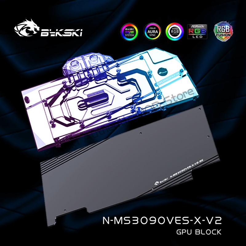 Bykski N-MS3090VES-X-V2,用於 MSI Geforce RTX 3080 3090 Ventus
