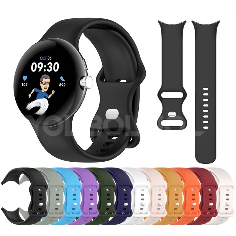 Google pixel watch 錶帶 腕帶 運動錶帶 軟矽膠 錶帶