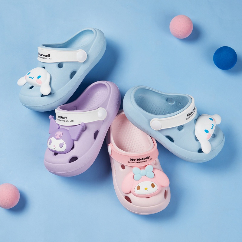 Cheerful Mario寶寶涼鞋夏季2023新款兒童crocs兒童包頭軟底男女童防滑沙灘鞋