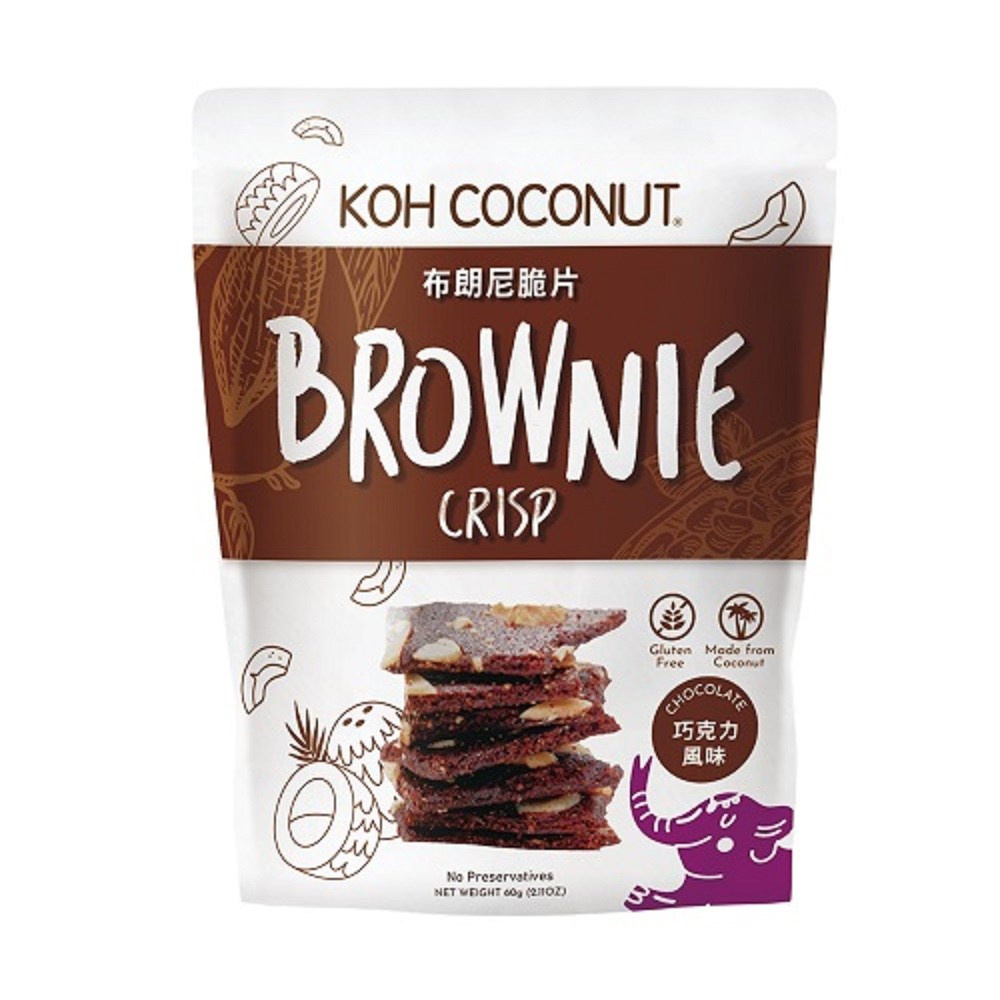 【HOLA】酷椰嶼巧克力風味布朗尼脆片60g