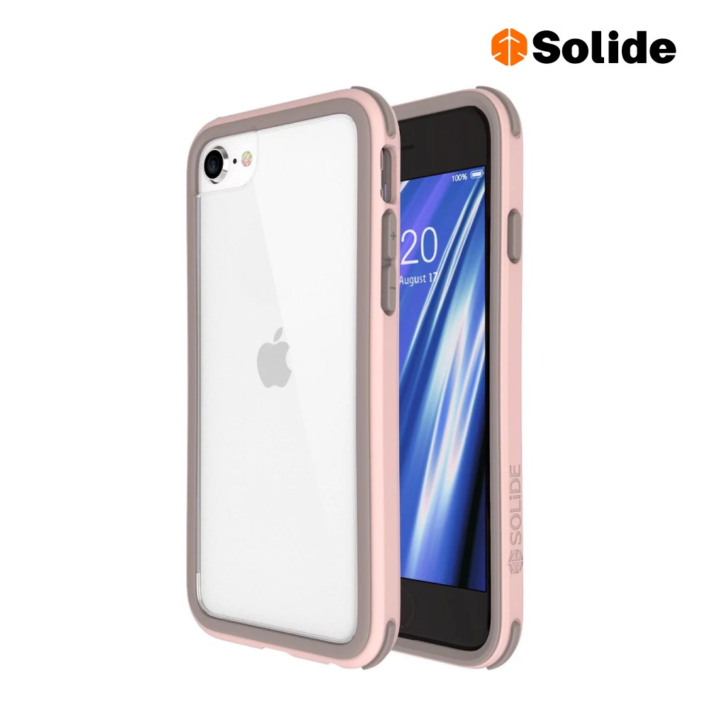 【Solide 索力得】iPhone SE 3 / 2 4.7 軍規耐震防摔殼(維納斯/玩色/粉棕)｜手機保護殼 保護殼