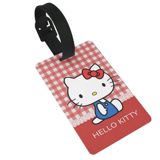 三麗鷗 Hello Kitty 行李牌手提箱名稱身份證標籤標識符 PVC 行李牌行李箱女士男士兒童女孩旅行