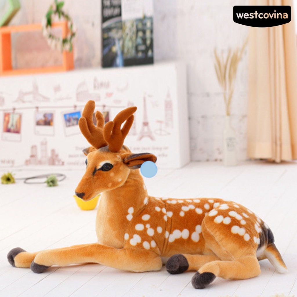 [寵兒母嬰]  梅花鹿毛絨玩具小鹿娃娃公仔仿真動物麋鹿兒童禮物攝影道具