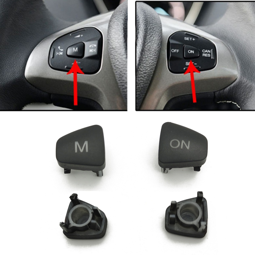 汽車音響音量方向盤按鈕巡航控制開關 M ON 按鈕適用於福特 Fiesta MK7 MK8 ST Ecosport 20