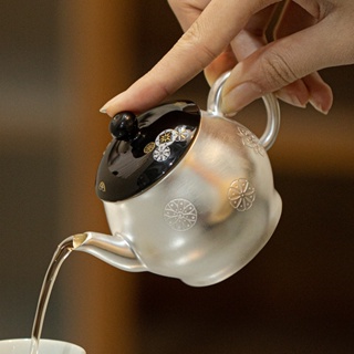 999鎏銀茶壺純手工泡茶壺帶過濾日式功夫茶具套裝家用泡茶壺