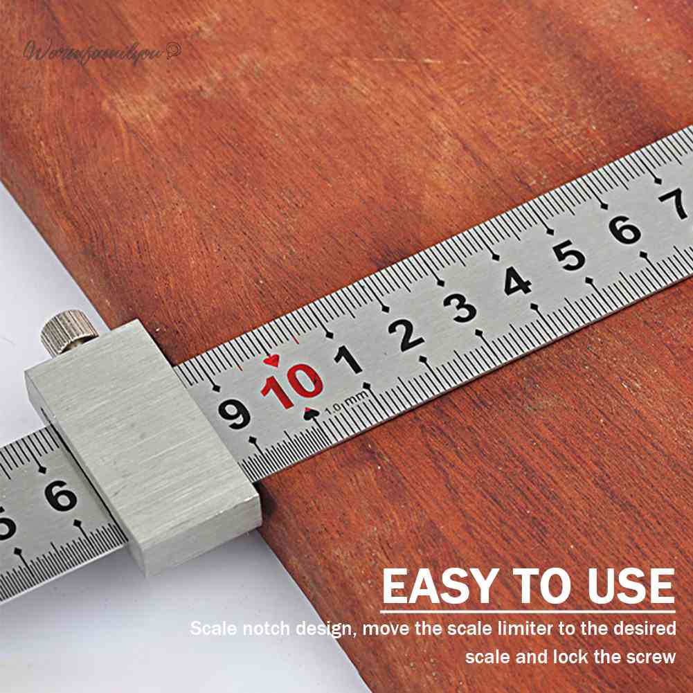 鋼尺定位塊角度劃線器線標記量規用於尺子定位器木工劃線器測量木工工具 [Warmfamilyou.tw]