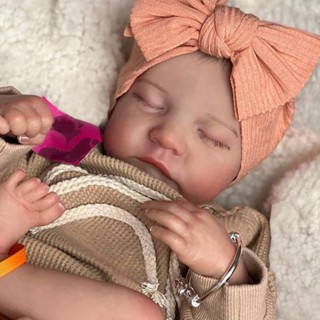 49CM reborn Levi 可愛模擬嬰兒重生娃娃3D手工彩繪靜脈血絲可見芭比娃娃生日禮物兒童節益智玩具