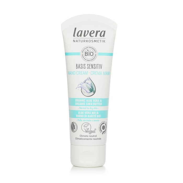 Lavera 萊唯德 - 基礎抗敏護手霜含有機蘆薈和有機乳木果油 - 適用於中性至乾性皮膚