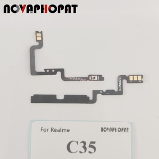 Novaphopat 適用於 Realme C35 電源開關音量調高調低絲帶電源按鈕排線