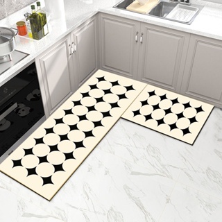廚房墊防滑地墊客廳地毯復古幾何圖案浴室門墊裝飾