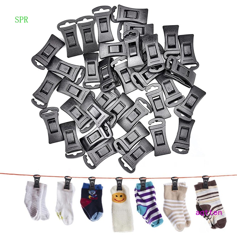 Spr 40 件/套襪子夾防滑方便襪子壁櫥掛衣夾衣夾洗衣機和烘乾機襪子架