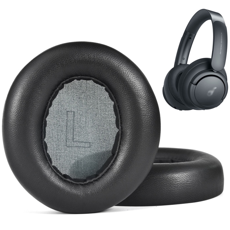 Anker Soundcore Life Q30/Q35 BT 耳機的羊皮耳墊替換墊帶塑料環(1 對)