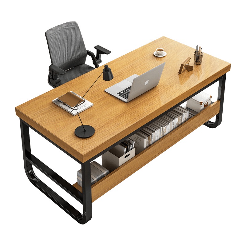 免運  實木電腦桌台式家用桌椅雙人長書桌工作台辦公桌子大桌面簡約現代