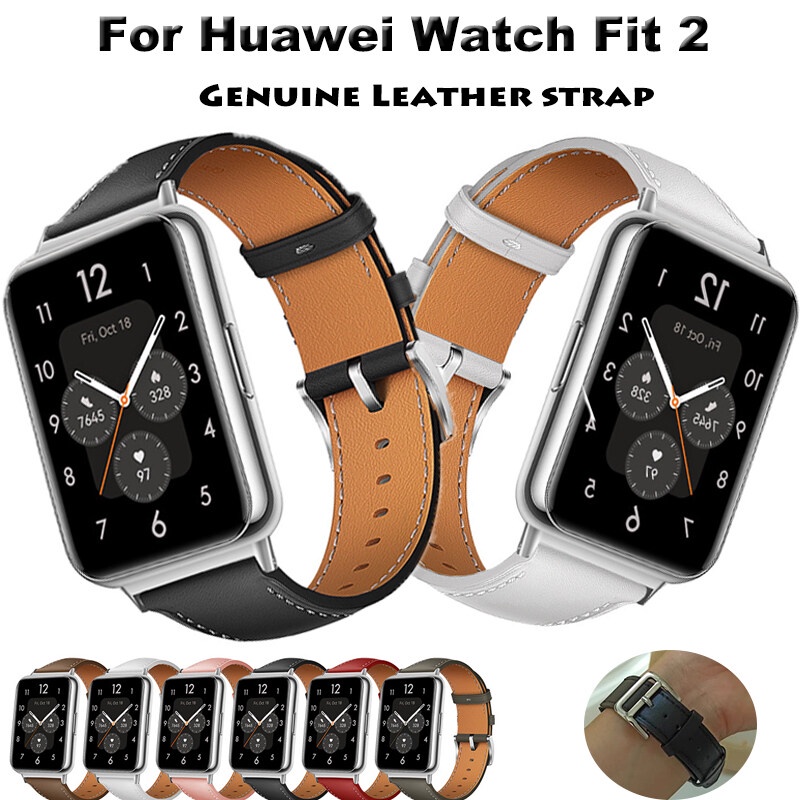 適用於華為 Watch fit2 智能皮革華為 Fit 2 的皮革錶帶錶帶