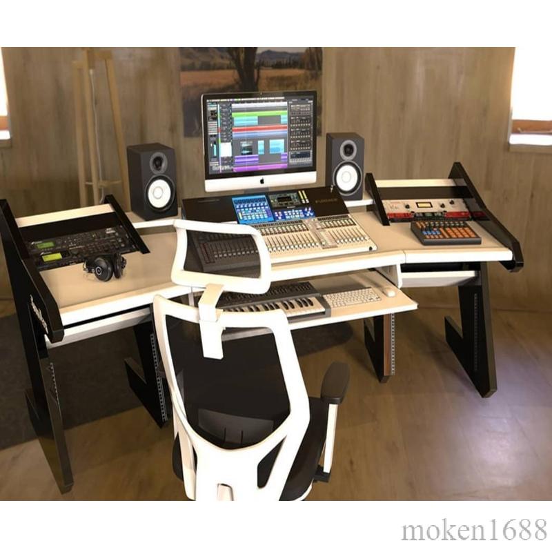 MK 鋼琴實木桌 抽拉式鋼琴桌 音頻編曲工作台 音樂剪輯台製作桌 midi錄音棚工作桌 电子鋼琴音樂桌