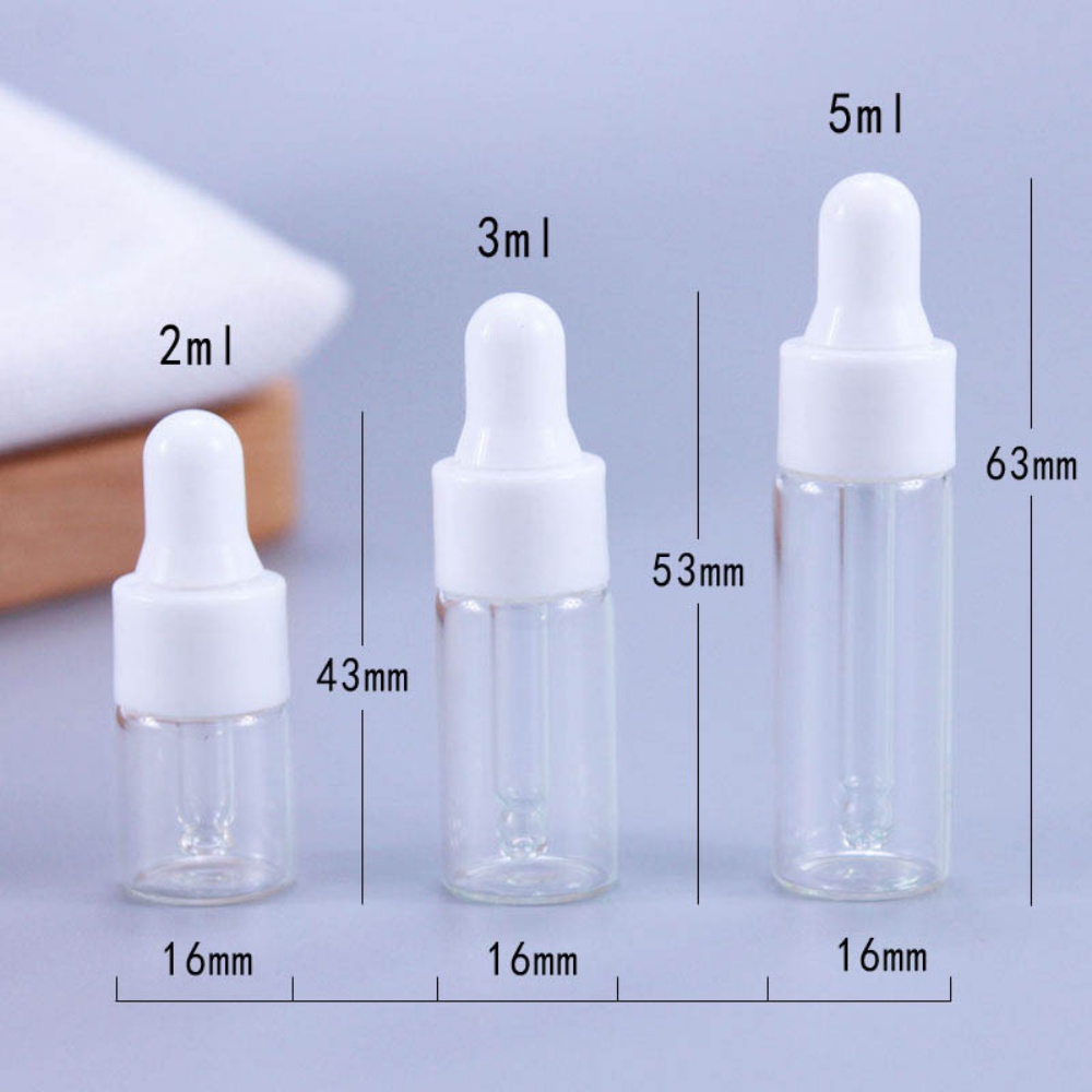 2ml 3ml 5ml 5ml 透明滴管瓶小精油瓶化妝品乳液分配器瓶