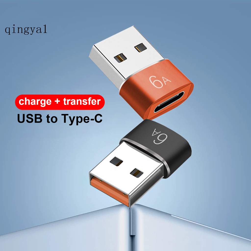 Qya Type-C 適配器迷你快速充電 6A Type-C 母頭轉 USB 3.0 公頭轉換器 OTG 連接器用於充電