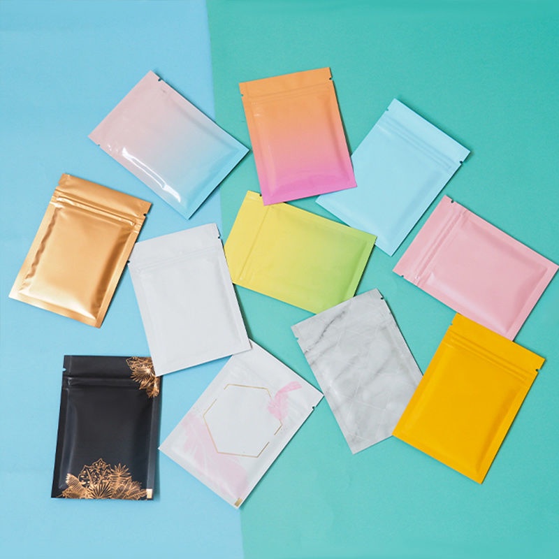 天惠~彩色鋁箔自封袋小號包裝袋小精致茶叶試用密封袋子創意印花分裝袋