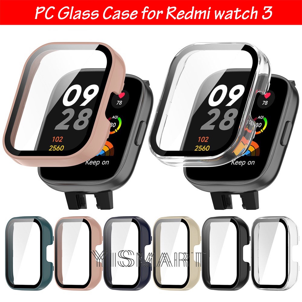 Redmi Watch 3 玻璃保護殼 Redmi Watch 硬質 PC 保護殼框架保險槓 Redmi Watch3