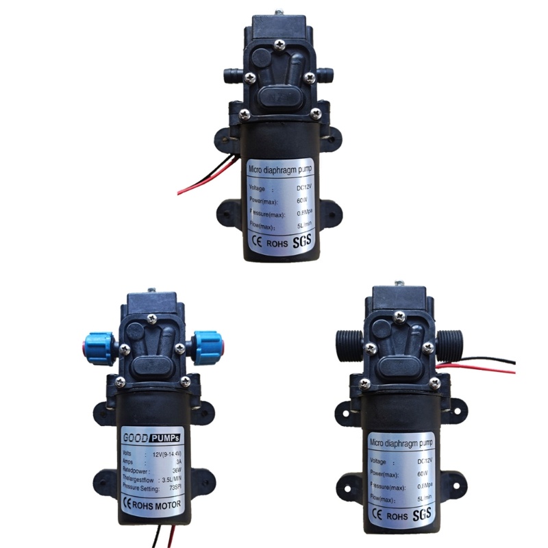 Pcf* 便攜式電動輸送水泵 3 5-5L min 自吸隔膜水泵 12V 60W 淡水壓力泵
