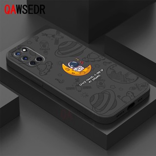 OPPO A52 A92 RENO 4 5 PRO 卡通圖案 NASA 時尚邊緣軟 TPU 後蓋手機殼保護套宇航員月亮保
