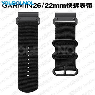 26mm/22mm適用佳明運動智能手錶錶帶tactix 7 Pro/Bravo/Charli/Delta尼龍帆布編織腕帶
