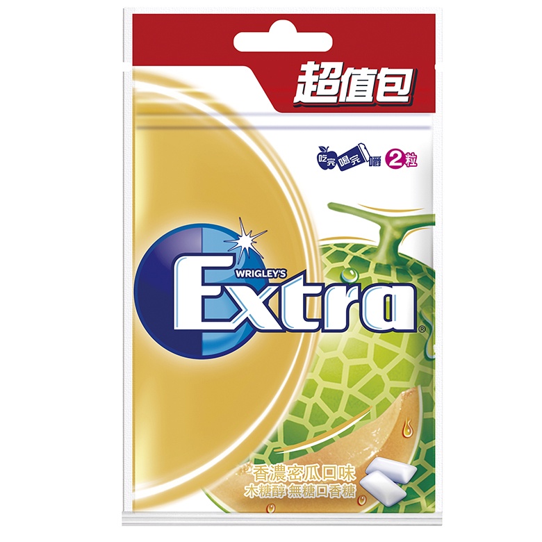 Extra 無糖口香糖超值包-香濃密瓜(62g/袋)[大買家]