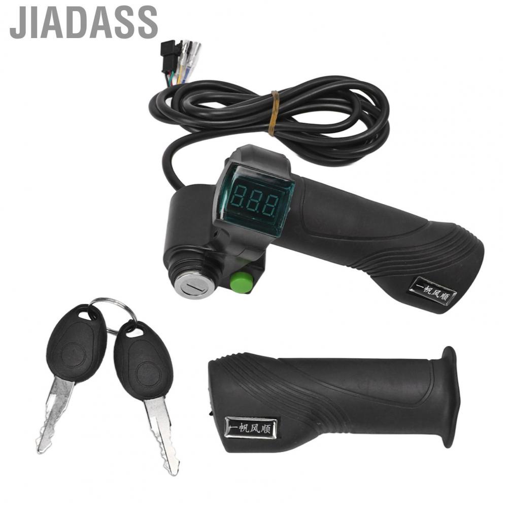 Jiadass 自行車速度控製油門手柄 SM 接口 2 PCS 通用電動自行車油門手柄帶屏幕鎖定用於維護