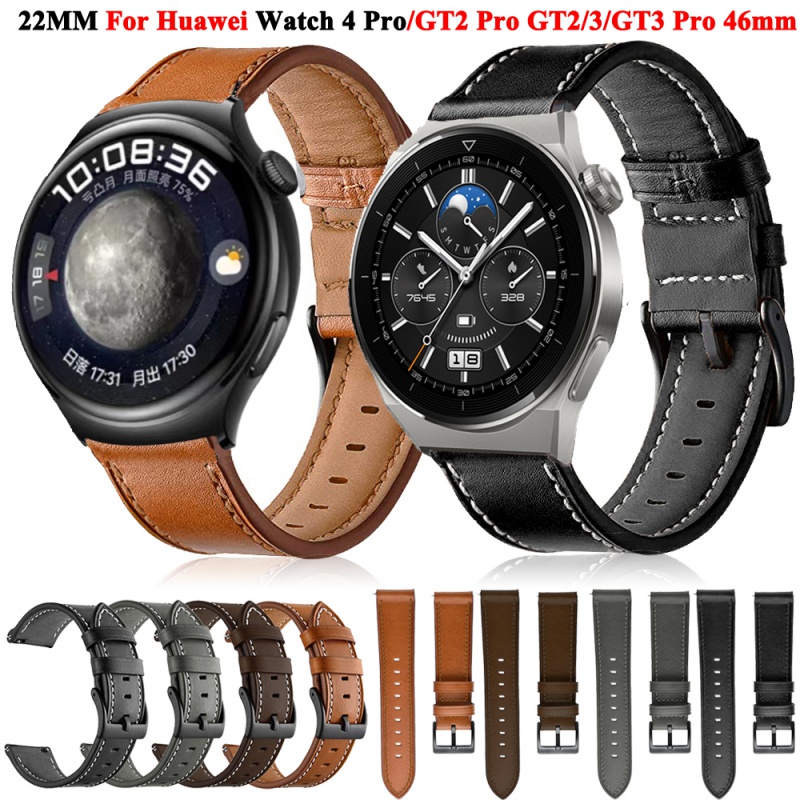 22 毫米錶帶錶帶適用於華為 Watch 4 Pro/Buds/GT2 GT 3 GT3 Pro 46 毫米 SE 皮革